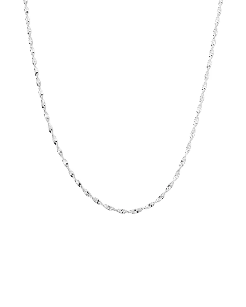 Syster P - Herringbone Twisted Necklace Silver