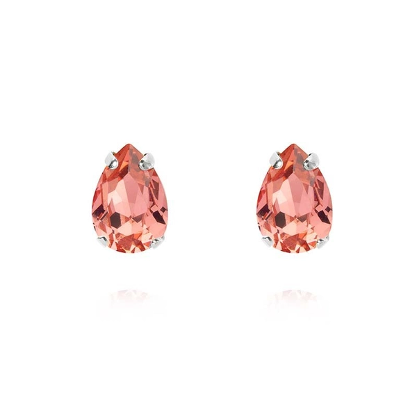 Petite Drop Stud Earring Rhodium Rose Peach - Caroline Svedbom - Snabb frakt & paketinslagning - Nordicspectra.se