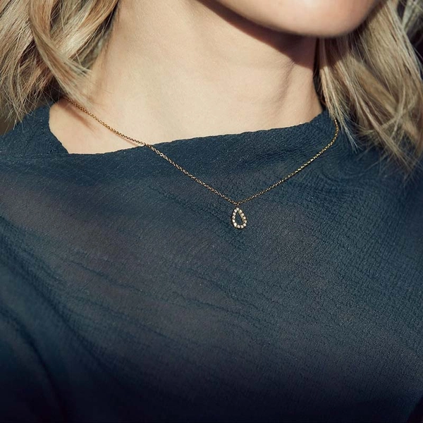 Sander Contour Necklace CZ Gold - Edblad - Snabb frakt & paketinslagning - Nordicspectra.se