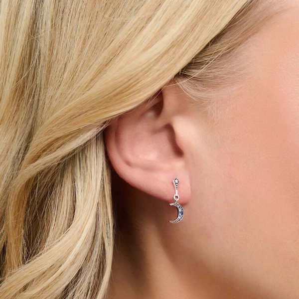 Ohrringe Royalty Mond Mit Steine Silber von Thomas Sabo, Schneller Versand - Nordicspectra.de