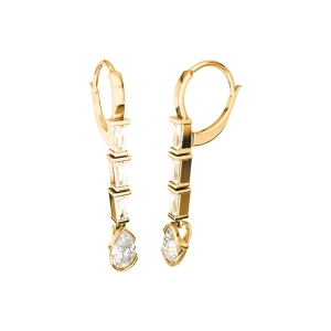 Eloge Pear Cut Diamond Örhängen i 18K guld med 2