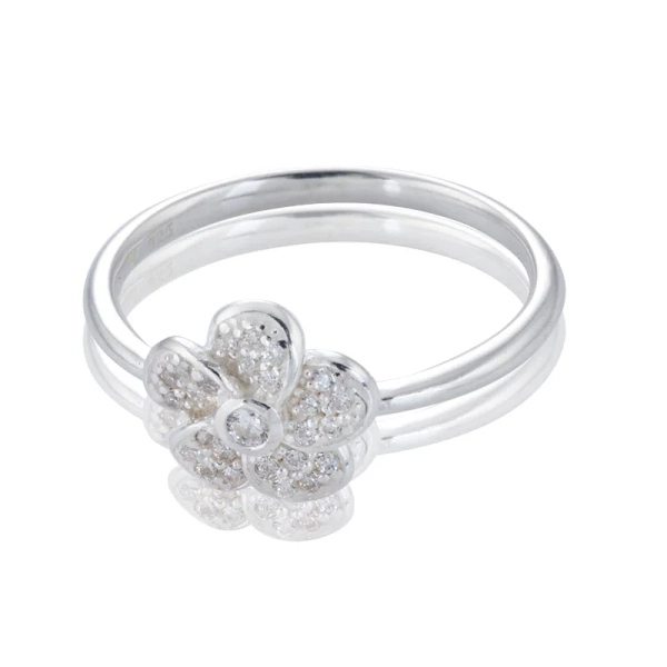 gnistrande cubic zirconia och klar mittdetalj.