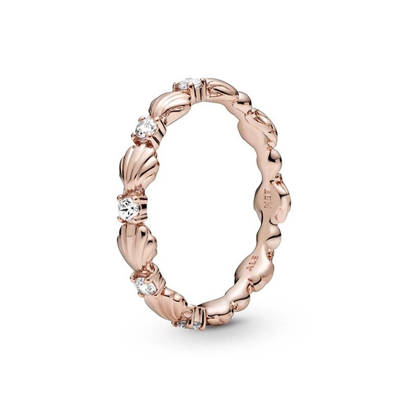 Glittrande Snäckor Ring Rosé - PANDORA - Snabb frakt & paketinslagning - Nordicspectra.se