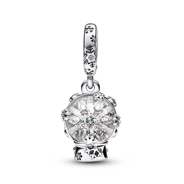 Schneeflocke Schneekugel Charm-Anhänger von PANDORA, Schneller Versand - Nordicspectra.de