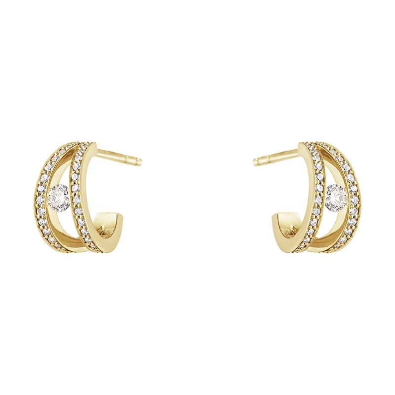 Georg Jensen - Halo Örhängen Guld med 0.44 ct Diamanter