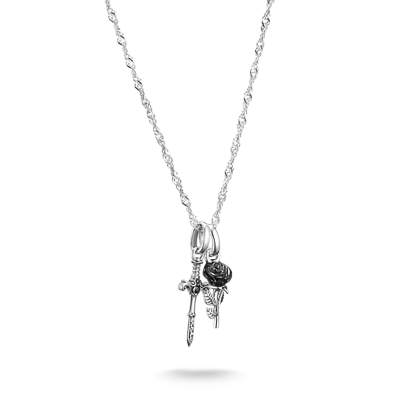 Thomas Sabo - Sv&auml;rd & Ros True Romance Halsband