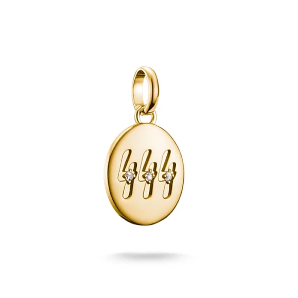 CC Connect Änglanummer 444 Berlock i 18K guldpläterat silver med Cubic Zirconia