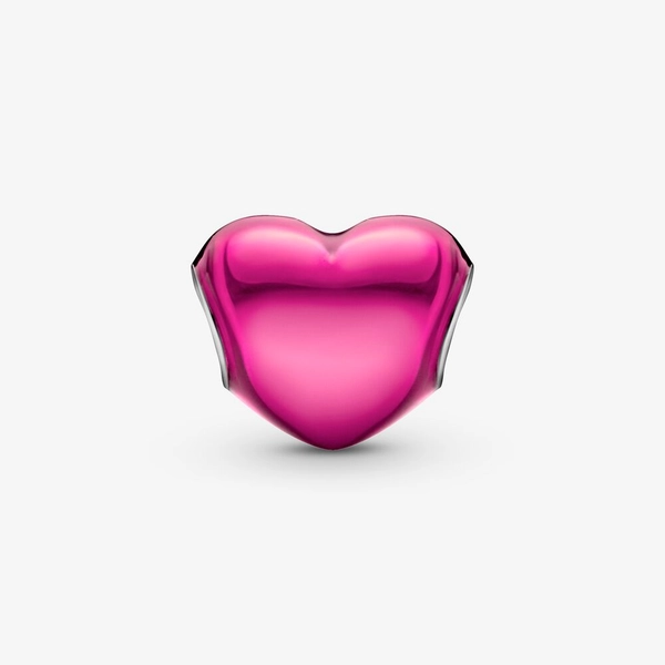 Metallisk Rosa Hjärtberlock - PANDORA - Snabb frakt & paketinslagning - Nordicspectra.se