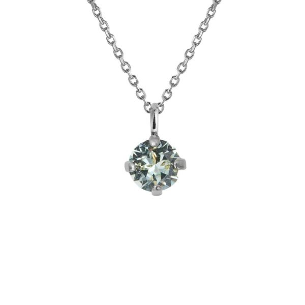 Halsband i rhodiumpläterad mässing med ljusblå Swarovski-kristall från Caroline Svedbom