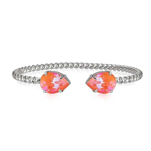 Mini Drop Bracelet Rhodium Orange Glow Delite - Caroline Svedbom - Snabb frakt & paketinslagning - Nordicspectra.se