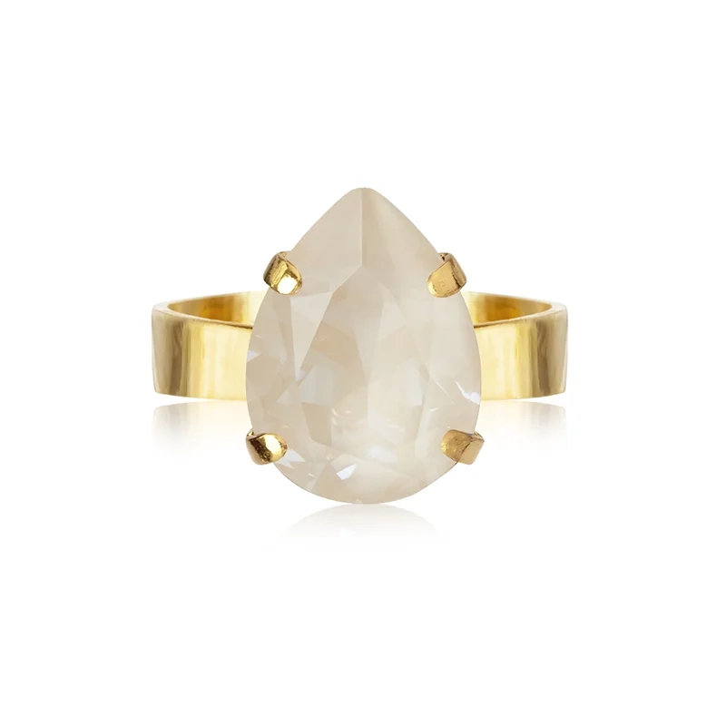 Caroline Svedbom - Mini Drop Ring Gold Linen Ignite