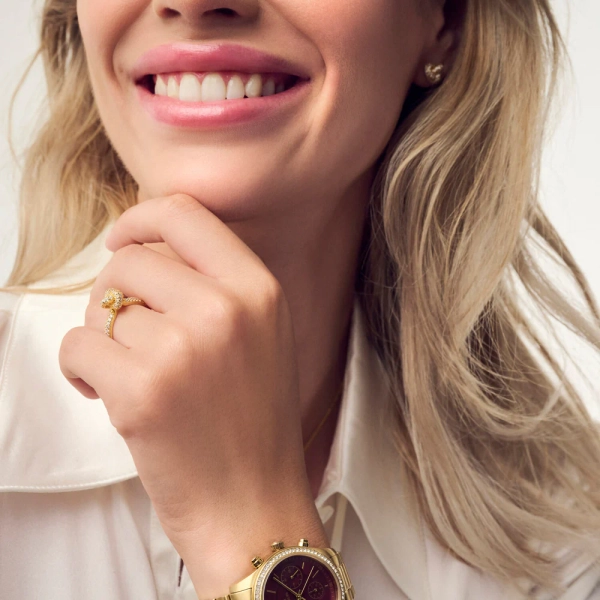 Imperia Piccolo Ring i elegant 18K guldpläterat silver med gnistrande cubic zirconia