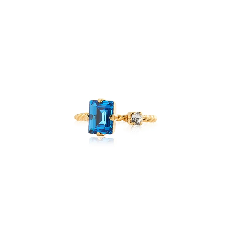 Caroline Svedbom - Diora Ring Gold Recreated Blue Combo
