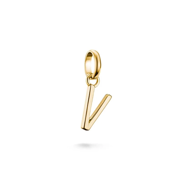 CC Connect Bokstav V Guld i 18K guldpläterat silver