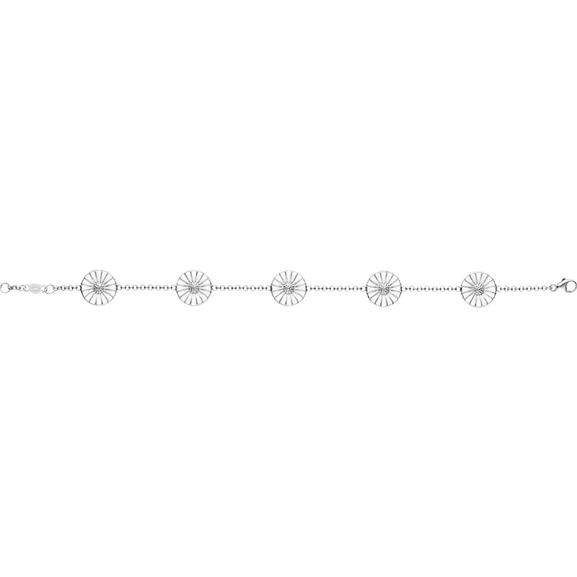 Daisy Armband Silber Mit Weiße Emaille von Georg Jensen, Schneller Versand - Nordicspectra.de