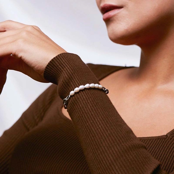 Trellis Pearl Bracelet Steel - Edblad - Snabb frakt & paketinslagning - Nordicspectra.se