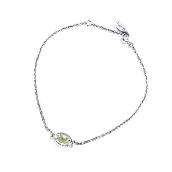 Love Bead Bracelet i silver med grönkvarts