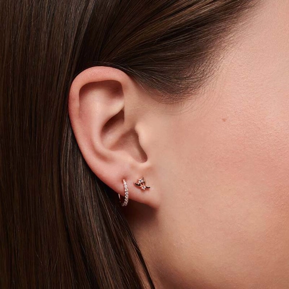 Einzel Ohrstecker Blätter Mit Weißen Steinen Roségold von Thomas Sabo, Schneller Versand - Nordicspectra.de