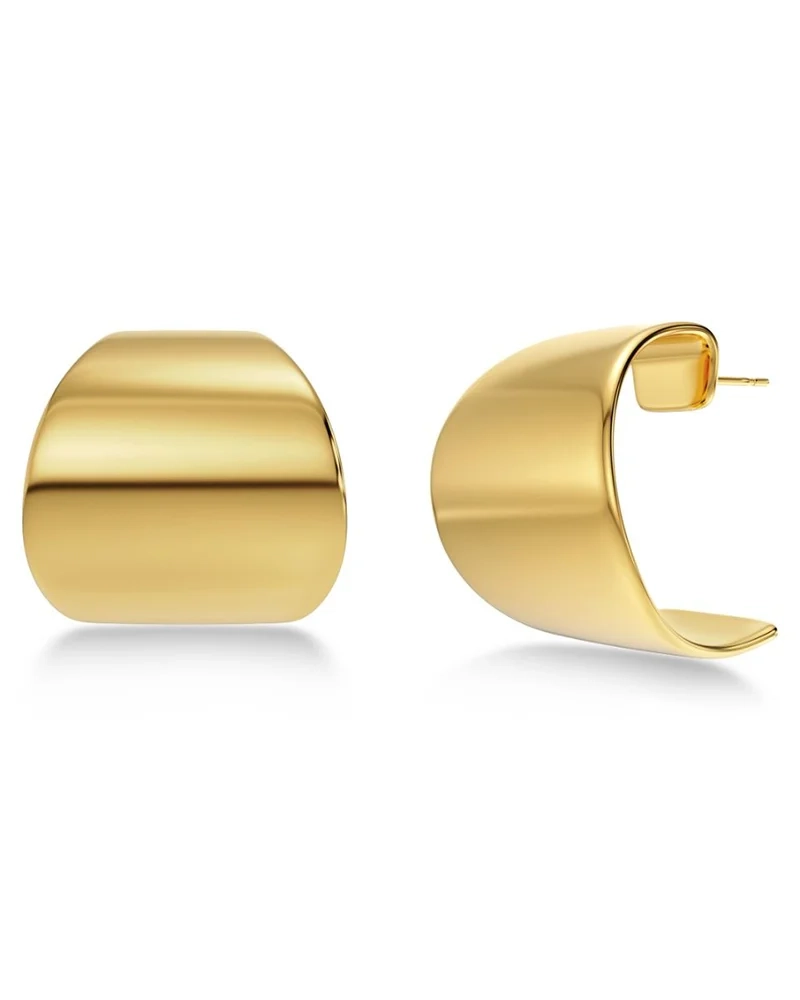 Guldpläterade statement-hoops med cubic zirconia