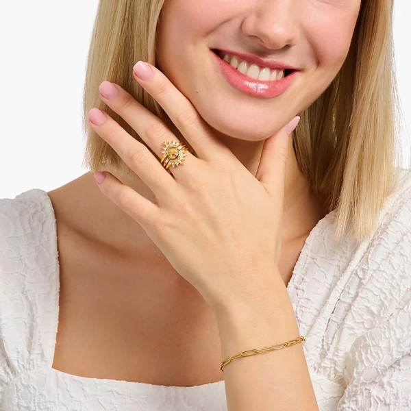 Ring med Palm & Färgglada Stenar - Thomas Sabo - Snabb leverans & paketinslagning - Nordic Spectra