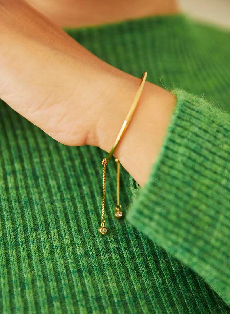 Brilliant Bangle Bracelet Double Gold -CU Jewellery - Snabb frakt & paketinslagning - Nordicspectra.se