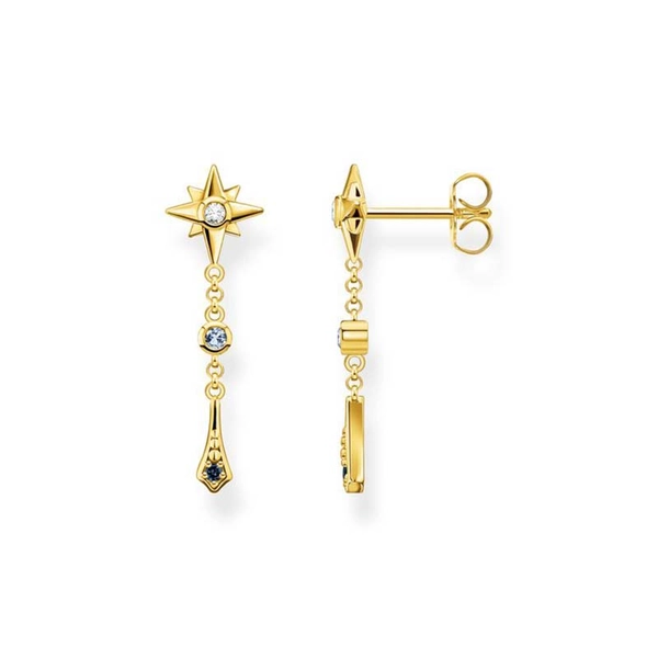 Ohrringe Royalty Stern Mit Steinen Gold von Thomas Sabo, Schneller Versand - Nordicspectra.de