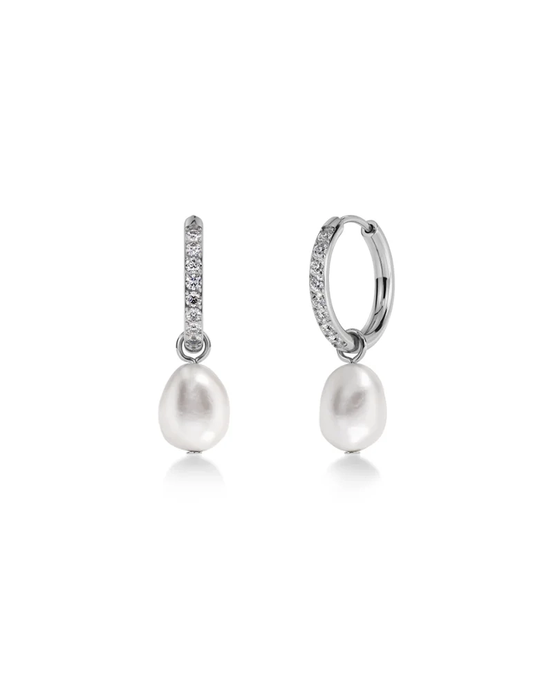 Edblad - Perla Hoops Sparkle Steel