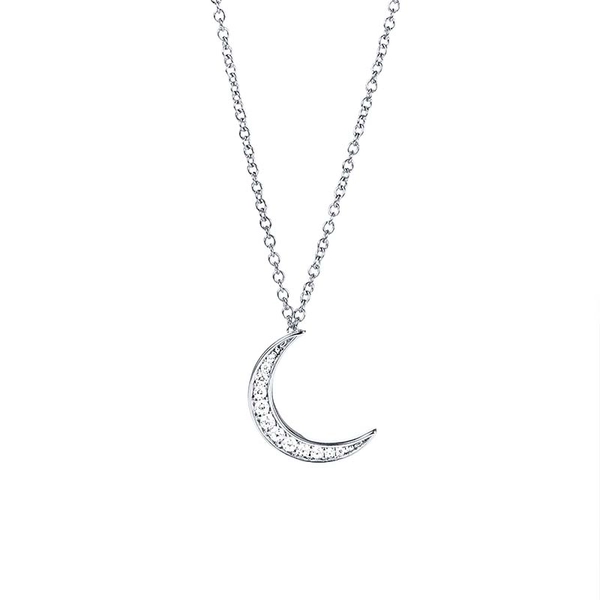 Pencez Moon & Stars Necklace White Gold von Efva Attling, Schneller Versand - Nordicspectra.de