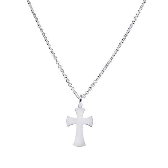 Cross Necklace White Gold - Nordic Spectra - Suuri valikoima & ilmainen lahjapaketointi - Nordicspectra.fi