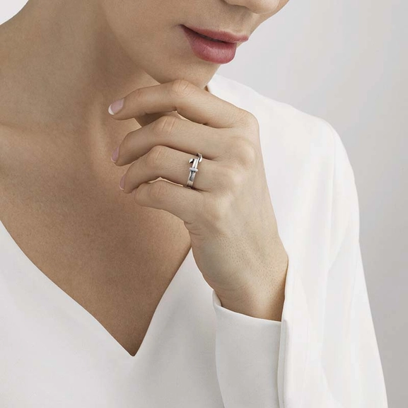 Torun Ring Silver Med Briljanter - Georg Jensen ringar - Snabb frakt & paketinslagning - Nordicspectra.se