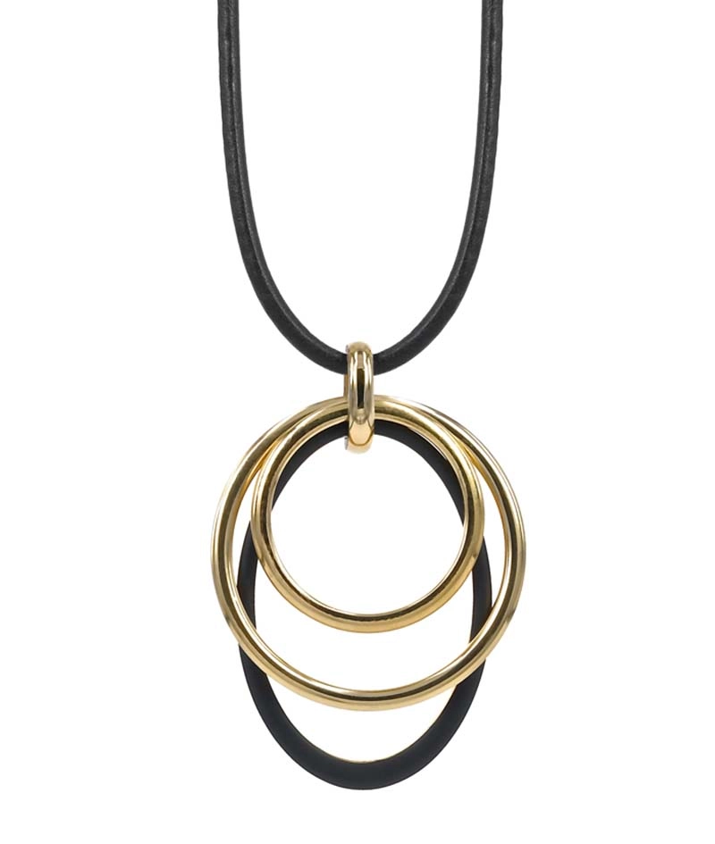 Astrid & Agnes - BONITA Kort Halsband Svart/Guld