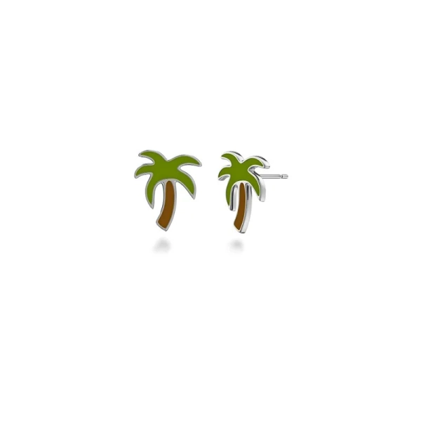 Laguna Studs Palm Tree Kids Steel - Edblad - Snabb frakt & paketinslagning - Nordic Spectra