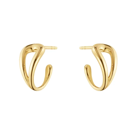 Mercy Swirl Hoops i 18K guld med svängd siluett