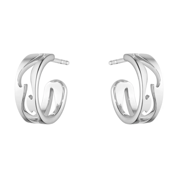 Fusion öppna örhängen i 18K vitguld från Georg Jensen