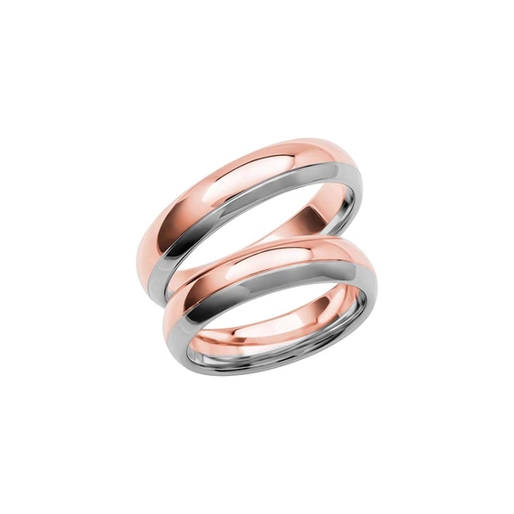 SR3008-5 Rose Gold/White Gold - Wedding & engagement rings - Schalins - Scandinavian design - Nordic Spectra
