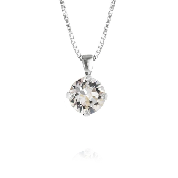 Classic Petite Necklace Rhodium Crystal - Caroline Svedbom - Snabb frakt & paketinslagning - Nordicspectra.se