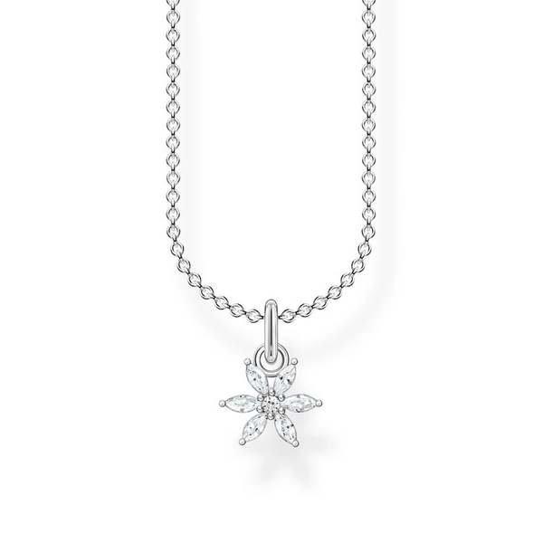 Halsband Blomma med Vita Stenar - Thomas Sabo halsband - Snabb frakt & paketinslagning - Nordicspectra.se