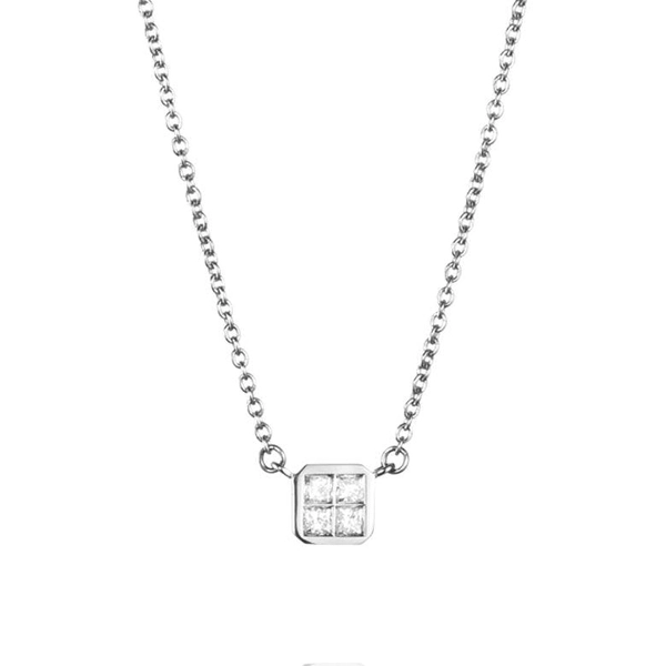 4 Love Necklace White Gold - Efva Attling halsband - Snabb frakt & paketinslagning - Nordicspectra.se