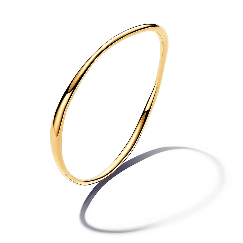 PANDORA – Organiskt Formad Armring Guld