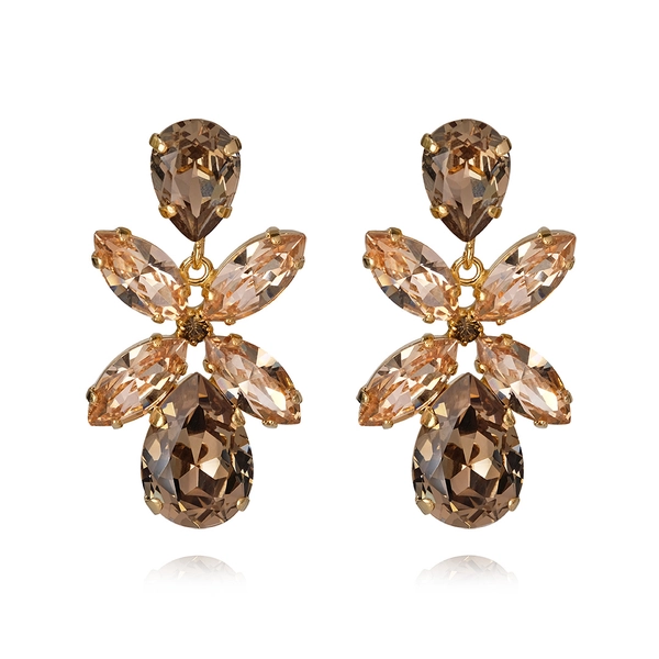 Dione Earrings Gold Greige / Silk Combo - Caroline Svedbom - Nopea toimitus ja lahjapakkaus - Nordic Spectra