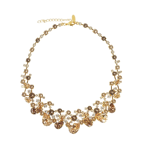 Aurelia Necklace Gold Greige / Silk Combo - Caroline Svedbom - Nopea toimitus ja lahjapakkaus - Nordic Spectra