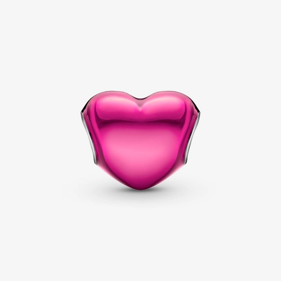 Metallisk Rosa Hjärtberlock - PANDORA - Snabb frakt & paketinslagning - Nordicspectra.se