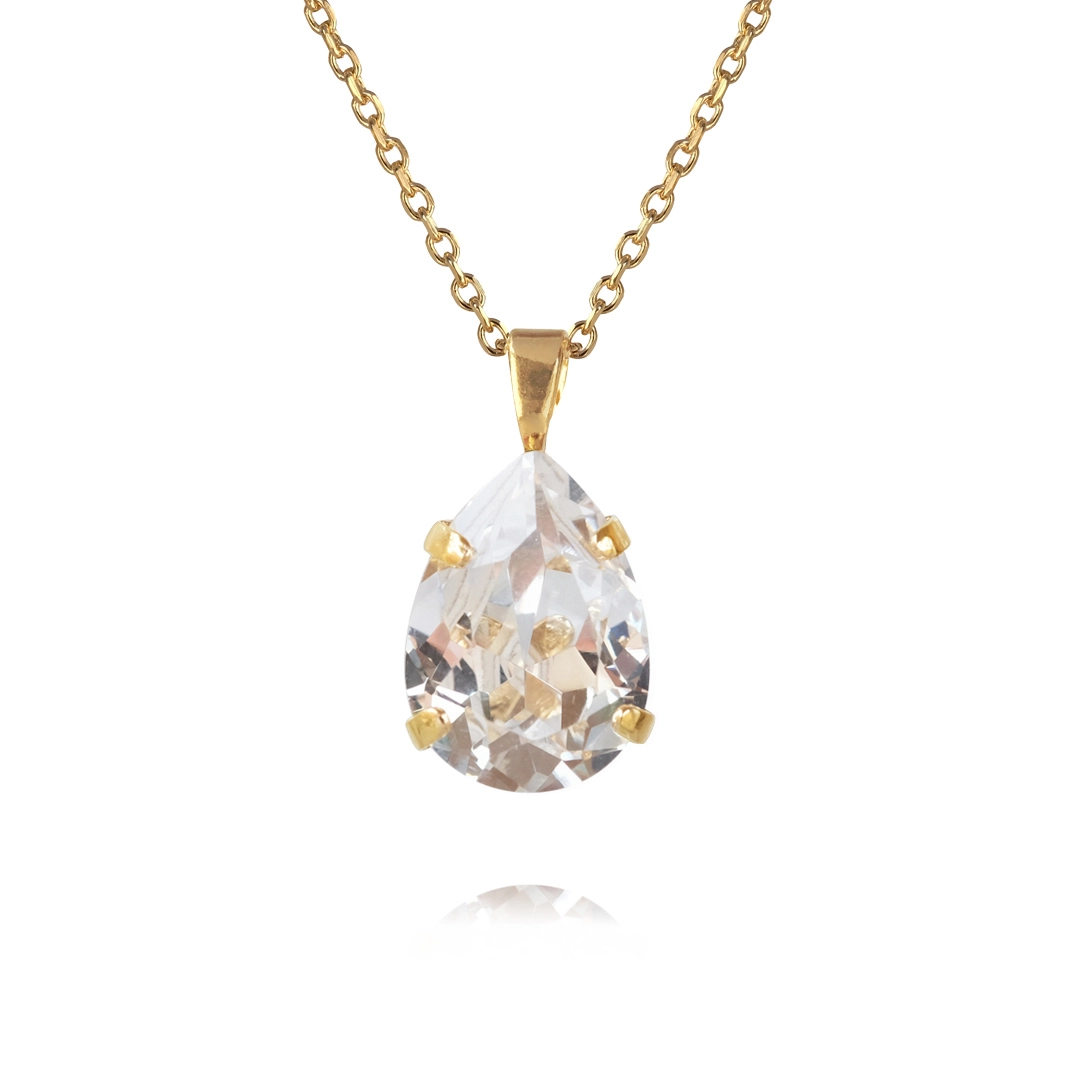 Caroline Svedbom - Mini Drop Necklace Gold Crystal