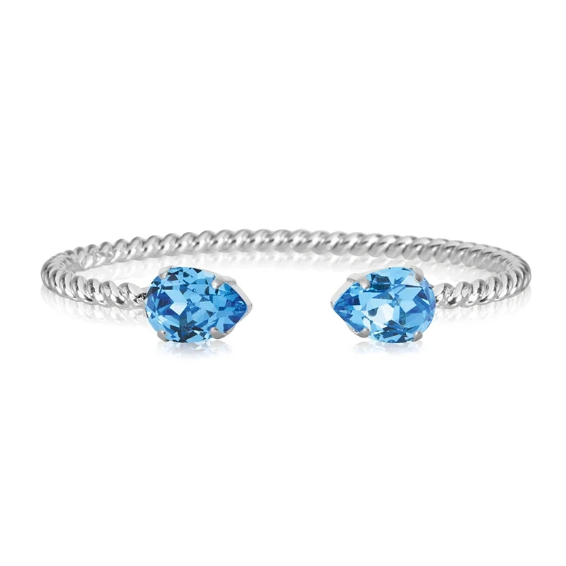 Caroline Svedbom - Mini Drop Bracelet Rhodium Recreated Iceblue