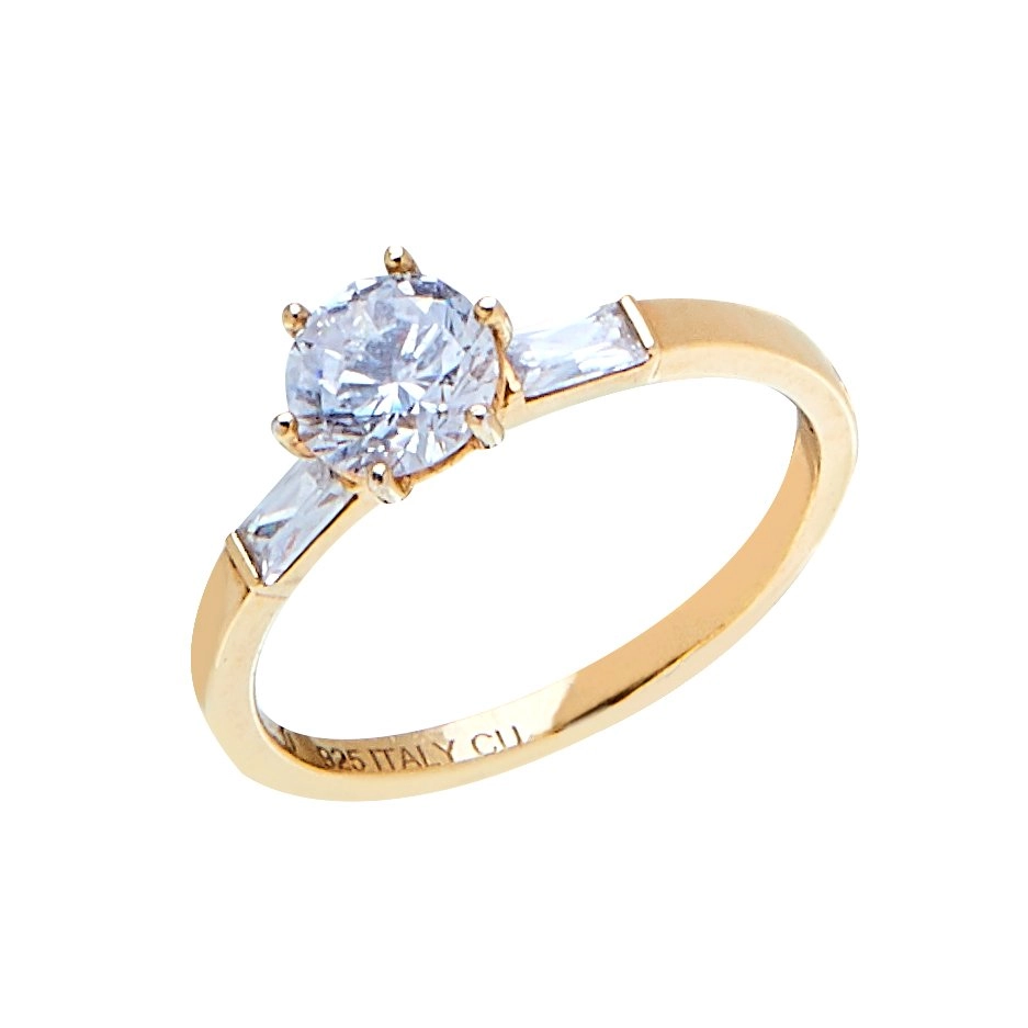 CU Jewellery - Two Tripple Stone Ring Gold