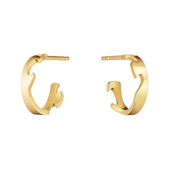 Fusion Small Hoops Gold - Georg Jensen - Designschmuck mit schnellen und sicheren Lieferungen