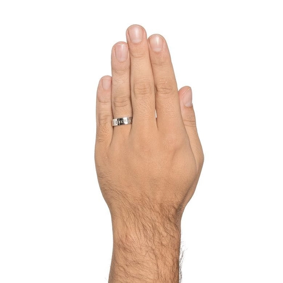 From Here To Eternity Stamped Ring White Gold - Efva Attling ringar - Snabb frakt & paketinslagning - Nordicspectra.se
