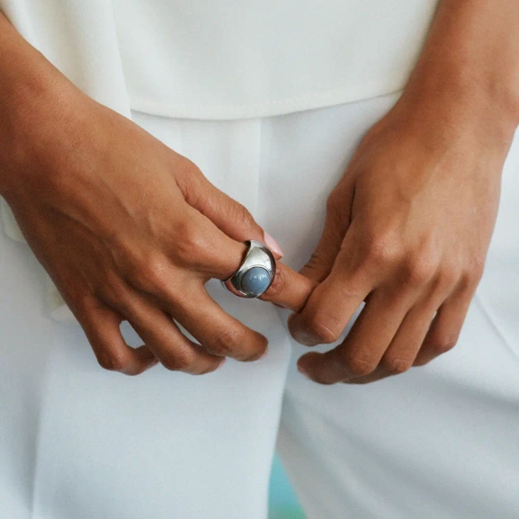 Agatha Ring Grey Steel - Edblad - Snabba leveranser - Gratis paketinslagning