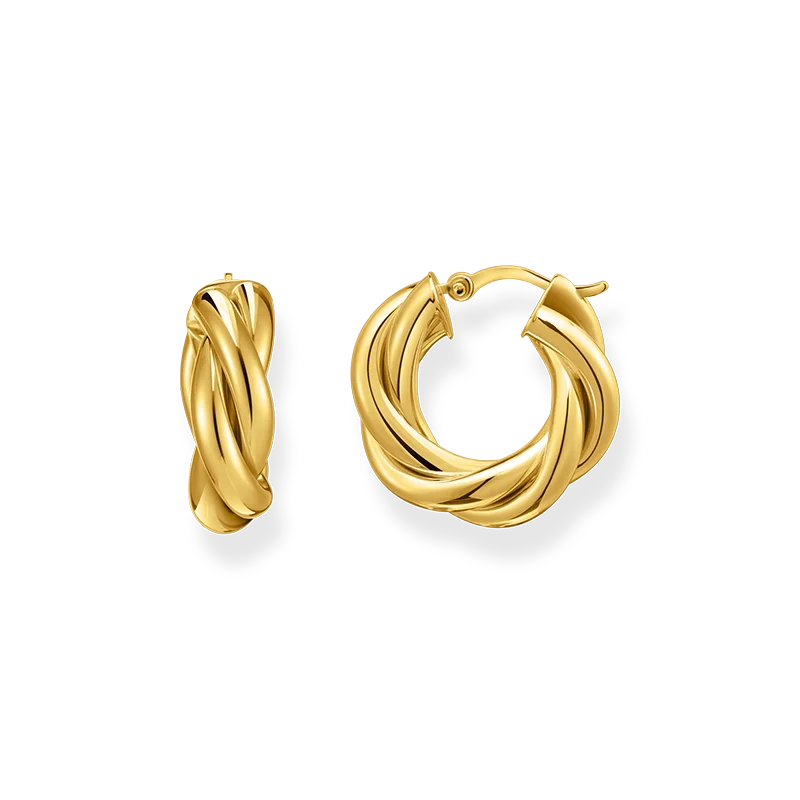 Thomas Sabo - Fl&auml;tade Hoops Guld