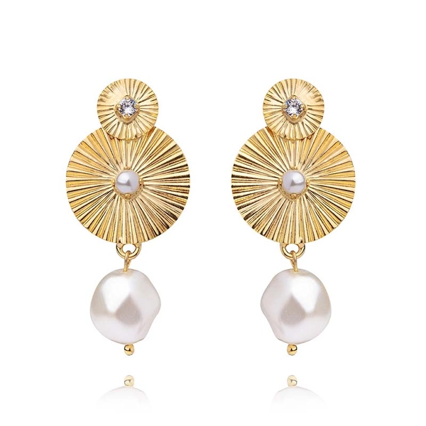 Odessa Pearl Earrings Gold - Caroline Svedbom - Snabb frakt & paketinslagning - Nordicspectra.se